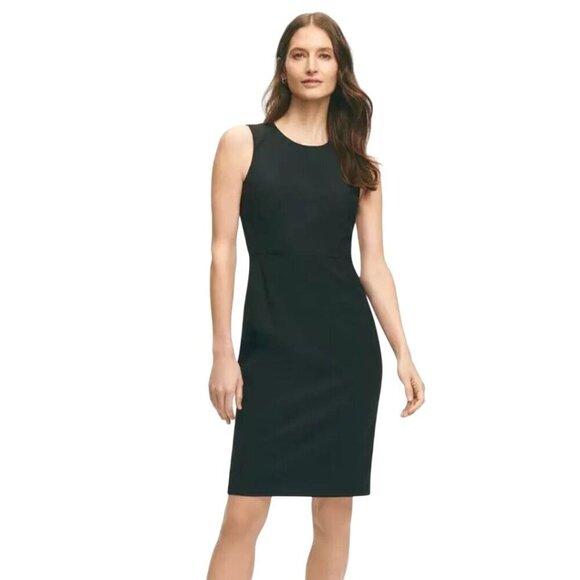 Lanificio Di Tolligno Brooks Brothers The Essential Stretch Sheath Dress Navy Si - Picture 1 of 10